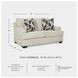 Heartcort Quartz 70" Loveseat