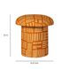 Lucy Rust Orange Upholstered Accent Stool