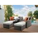 Salena Beige 82" Outdoor Sofa and 2 Ottomans