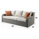 Salena Beige 82" Outdoor Sofa and 2 Ottomans