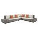 Salena Beige and Gray 5 Piece Outdoor Conversation Set