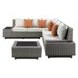 Salena Beige and Gray 5 Piece Outdoor Conversation Set