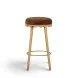 Oodle Bronze Performance Vegan Mohair Upholstered Bar Stool