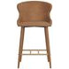 Cascade Milliken Cognac Upholstered Counter Height Stool