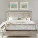Ivy Hollow Weathered Linen and Dusty Taupe California King Panel Bed with Nailhead Trim