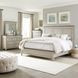 Ivy Hollow Weathered Linen and Dusty Taupe California King Panel Bed with Nailhead Trim