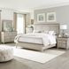 Ivy Hollow Weathered Linen and Dusty Taupe California King Panel Bed with Nailhead Trim