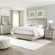 Ivy Hollow Weathered Linen and Dusty Taupe California King Panel Bed with Nailhead Trim