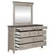 Ivy Hollow Weathered Linen and Dusty Taupe 9 Drawer Dresser with Mirror