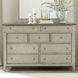 Ivy Hollow Weathered Linen and Dusty Taupe 9 Drawer Dresser with Mirror