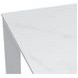 Alexa Outdoor Dining White Outdoor 87" Rectangular Stone Top Dining Table