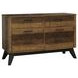 Urban Rustic Brushed Wheat and Black 6 Drawer Dresser