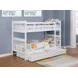 Chapman White Twin Over Twin Bunk Bed with Matresses