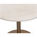 Iska Cream and Antique Brass 40" Round Marble Top Bistro Table