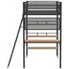 Campus Black and Brown Full Over Twin Workstation Bunk Bed
