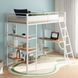 Campus White and Brown Full Over Twin Workstation Bunk Bed