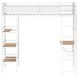 Campus White and Brown Full Over Twin Workstation Bunk Bed