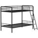 Carson Glossy Black Twin Over Twin Bunk Bed