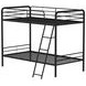 Carson Glossy Black Twin Over Twin Bunk Bed