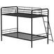 Carson Glossy Black Twin Over Twin Bunk Bed