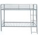 Carson Glossy Silver Twin Over Twin Bunk Bed