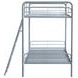 Carson Glossy Silver Twin Over Twin Bunk Bed