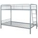 Carson Glossy Silver Twin Over Twin Bunk Bed