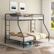 Carson Glossy Black Twin Over Full Bunk Bed