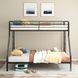 Carson Glossy Black Twin Over Full Bunk Bed