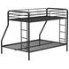 Carson Glossy Black Twin Over Full Bunk Bed
