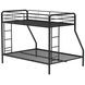 Carson Glossy Black Twin Over Full Bunk Bed