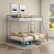 Carson Glossy Silver Twin Over Full Bunk Bed
