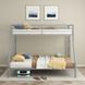 Carson Glossy Silver Twin Over Full Bunk Bed