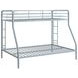 Carson Glossy Silver Twin Over Full Bunk Bed