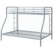 Carson Glossy Silver Twin Over Full Bunk Bed