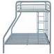 Carson Glossy Silver Twin Over Full Bunk Bed