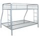 Carson Glossy Silver Twin Over Full Bunk Bed