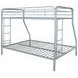 Carson Glossy Silver Twin Over Full Bunk Bed