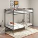 Alevera Black Twin Over Twin Bunk Bed