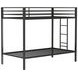 Alevera Black Twin Over Twin Bunk Bed