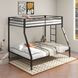 Alevera Black Twin Over Full Bunk Bed