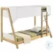 Wyatt White And Natural Twin Over Twin Bunk Bed