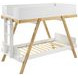 Frankie White And Natural Wooden Twin Over Twin Bunk Bed