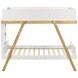 Frankie White And Natural Wooden Twin Over Twin Bunk Bed