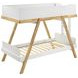 Frankie White And Natural Wooden Twin Over Twin Bunk Bed