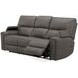 Hudson Coal Leather Power Reclining Sofa with Power Headrest and Lumbar