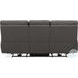 Hudson Coal Leather Triple Power Reclining Sofa with Bluetooth Speakers and Drop Down Table