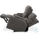 Hudson Coal Leather Triple Power Reclining Sofa with Bluetooth Speakers and Drop Down Table