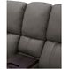 Hudson Coal Leather Power Reclining Console Loveseat with Power Headrest and Lumbar