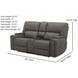 Hudson Coal Leather Power Reclining Console Loveseat with Power Headrest and Lumbar